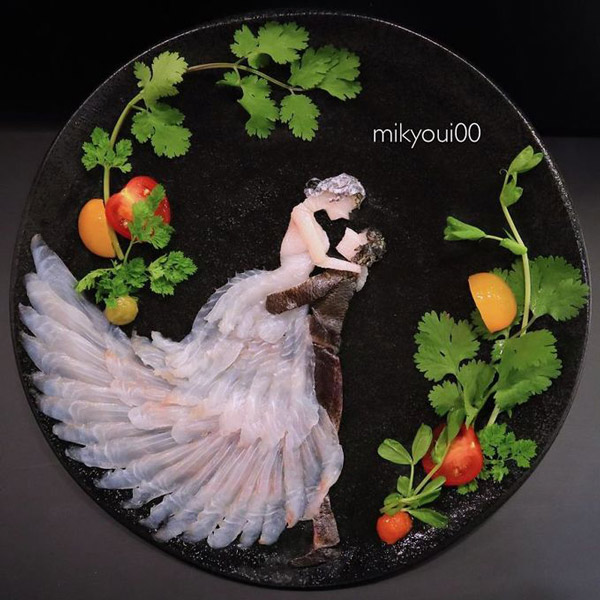Người đàn ông Nhật biến sashimi thành tranh 3D đẹp không nỡ ăn