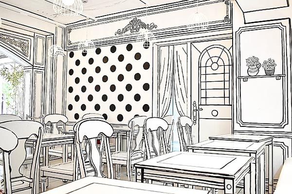 Quán cà phê 2D gây hoa mắt ở Nhật Bản
