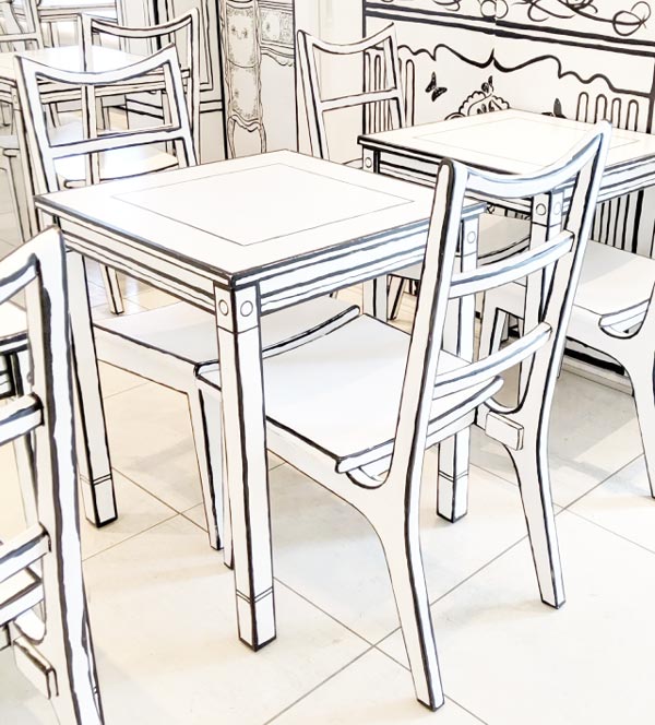 Quán cà phê 2D gây hoa mắt ở Nhật Bản