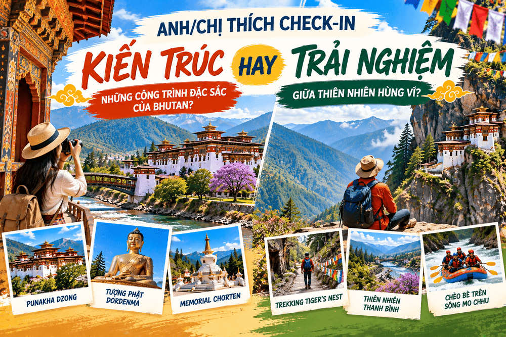 ANH/CHỊ THÍCH CHECK-IN KIẾN TRÚC HAY NHỮNG TRẢI NGHIỆM GIỮA THIÊN NHIÊN?