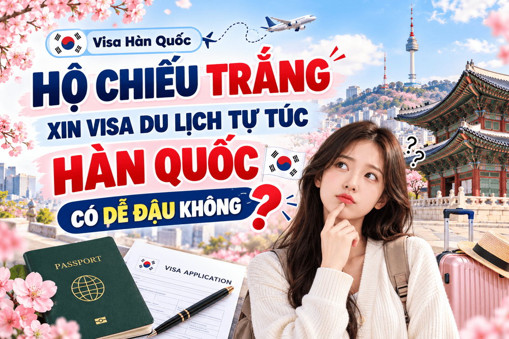 HỘ CHIẾU TRẮNG XIN VISA DU LỊCH TỰ TÚC HÀN QUỐC CÓ DỄ ĐẬU KHÔNG?