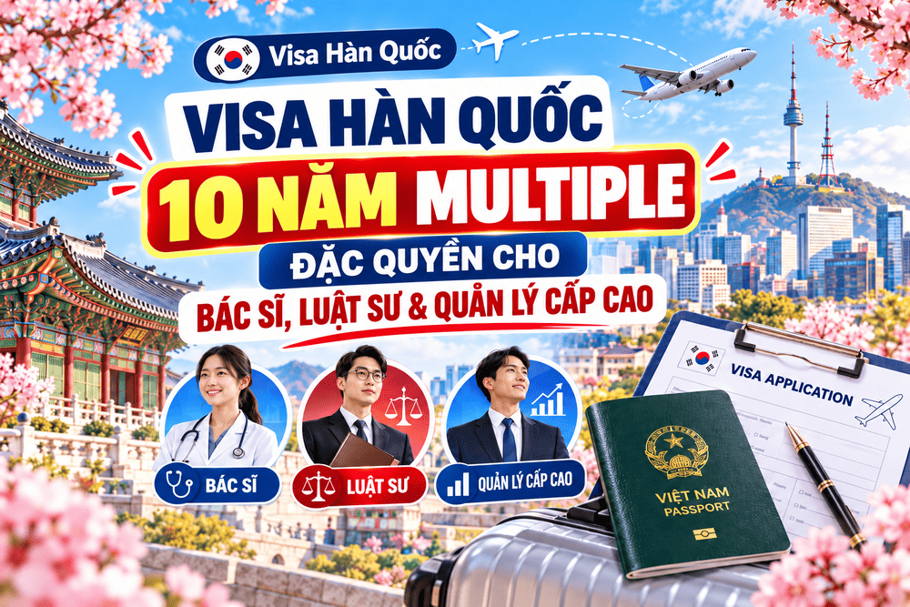 VISA HÀN QUỐC 10 NĂM MULTIPLE – ĐẶC QUYỀN CHO BÁC SĨ, LUẬT SƯ & QUẢN LÝ CẤP CAO