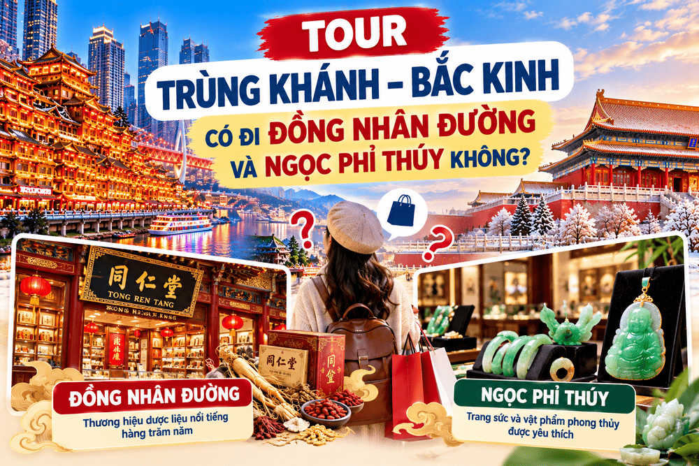TOUR TRÙNG KHÁNH – BẮC KINH CÓ ĐI ĐỒNG NHÂN ĐƯỜNG VÀ NGỌC PHỈ THÚY KHÔNG?