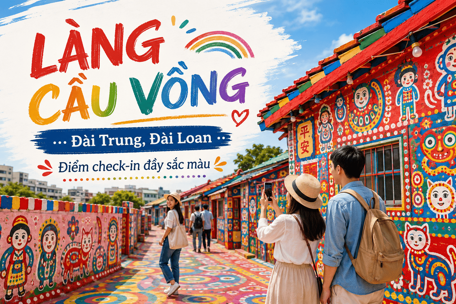 Làng Cầu Vồng Đài Trung – Điểm check-in đầy sắc màu giữa lòng Đài Loan