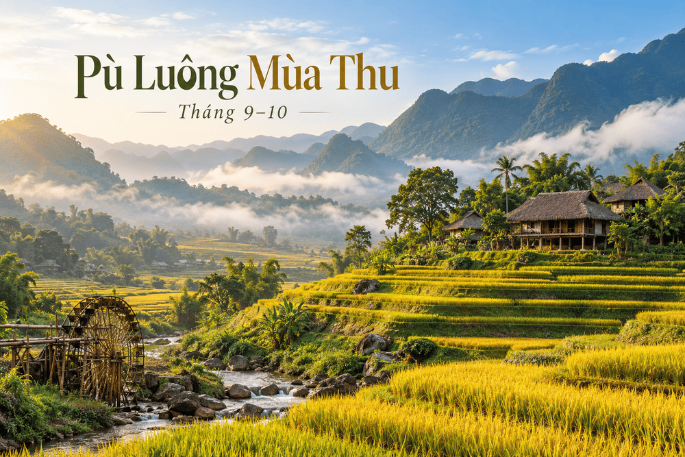 Du lịch Pù Luông tháng 9–10: Mùa vàng giữa núi rừng Thanh Hóa